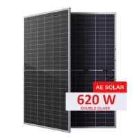 پنل خورشیدی 620 وات مونو کریستال بایفشیال برند AE SOLAR سری METEOR