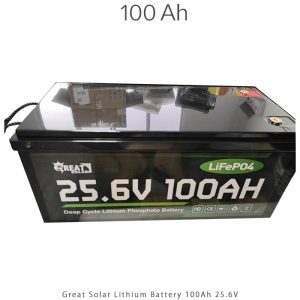 باتری 100 آمپر ساعت لیتیومی 25.6 ولت برند Great Solar