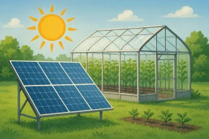 برق خورشیدی برای گلخانه