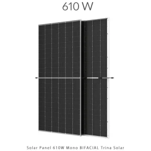 610w  Monocrystalline Bifacial Solar Panel – Trina Solar